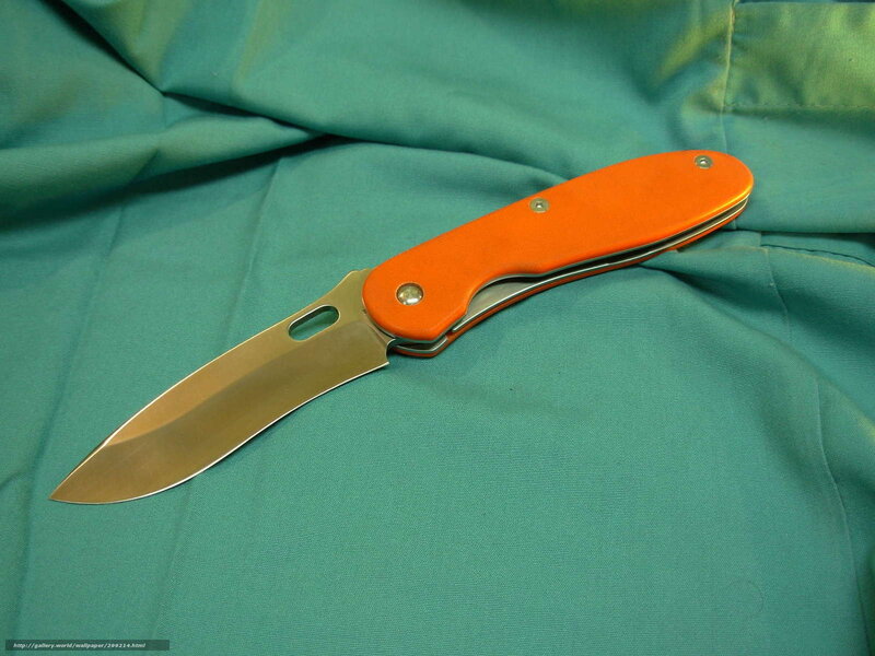 orange folding knife