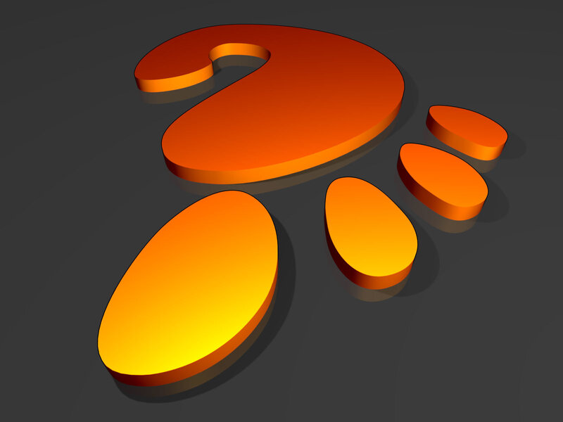 Orange foot print logo