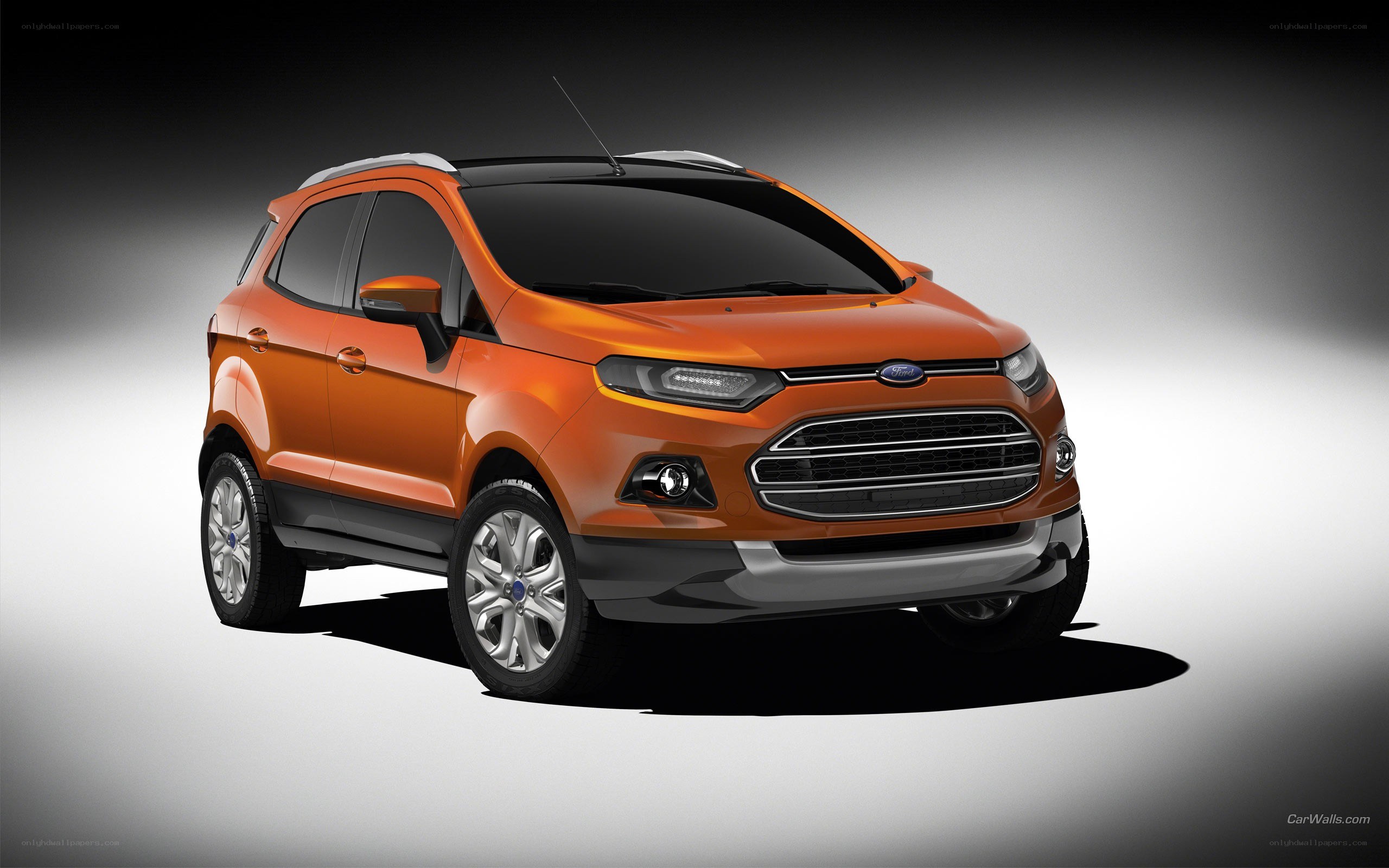 orange ford ecoSport suv