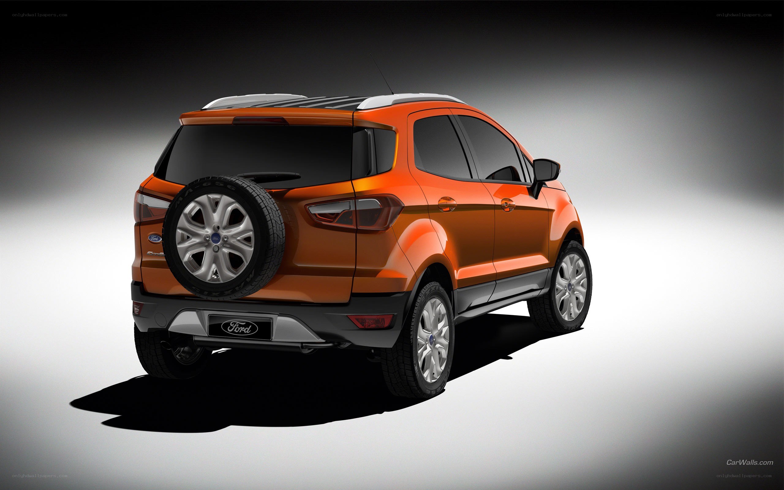 orange ford ecoSport suv