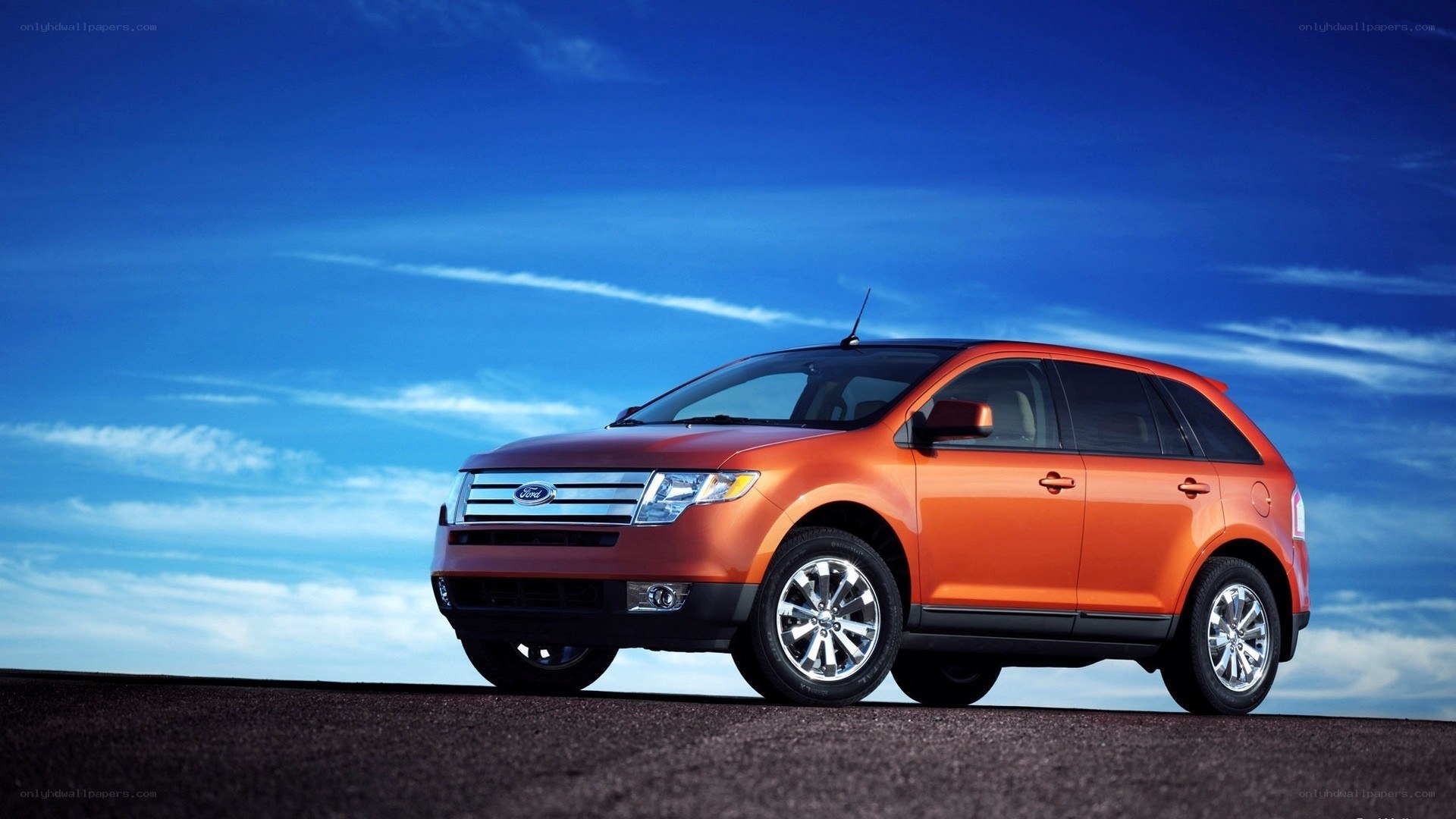 Orange Ford Edge SUV