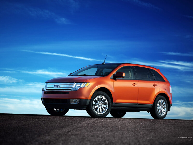 Orange Ford Edge Suv — Dramatic