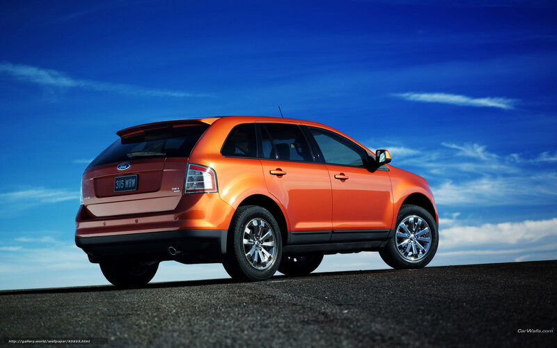 Orange Ford Edge SUV
