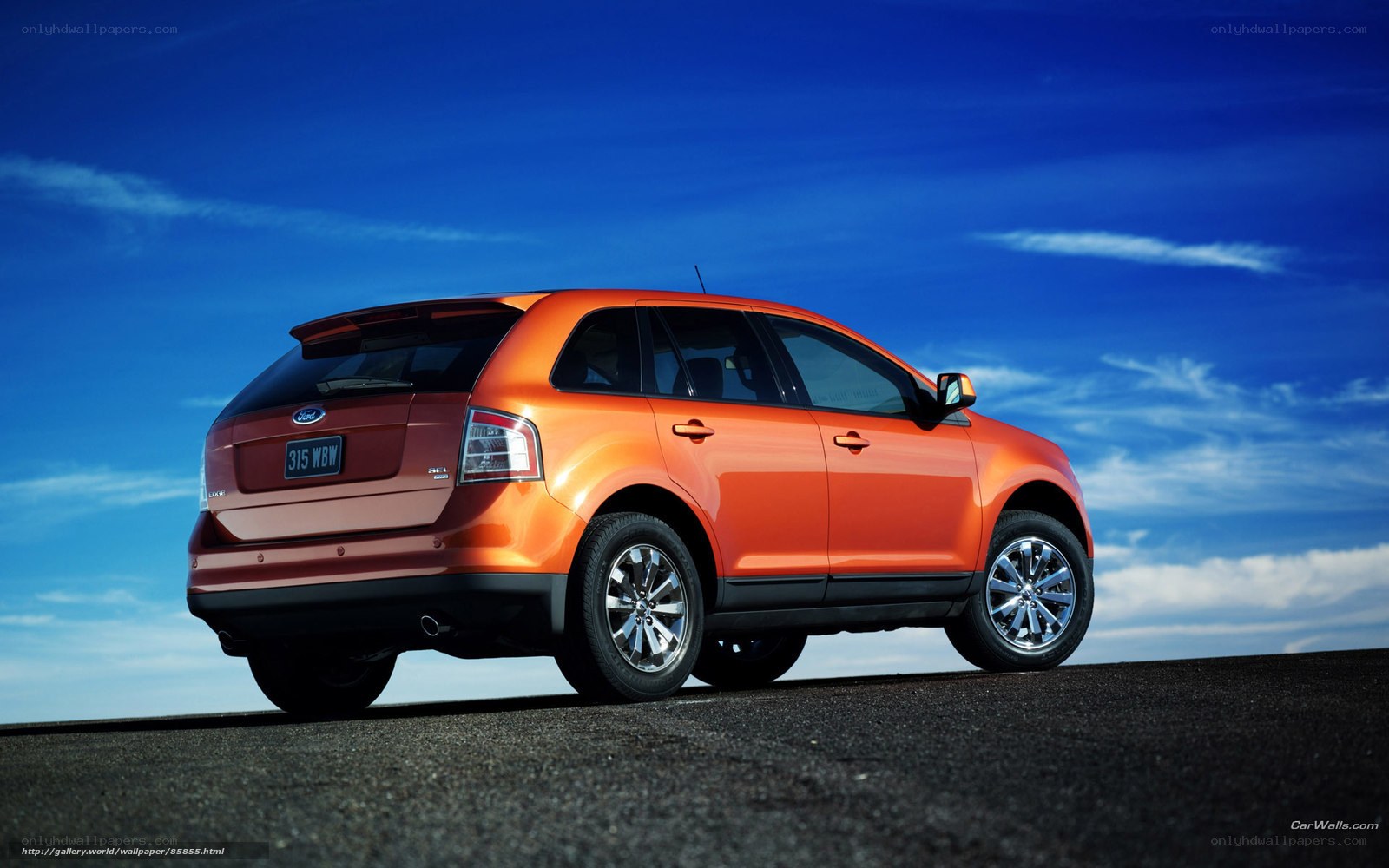 Orange Ford Edge SUV