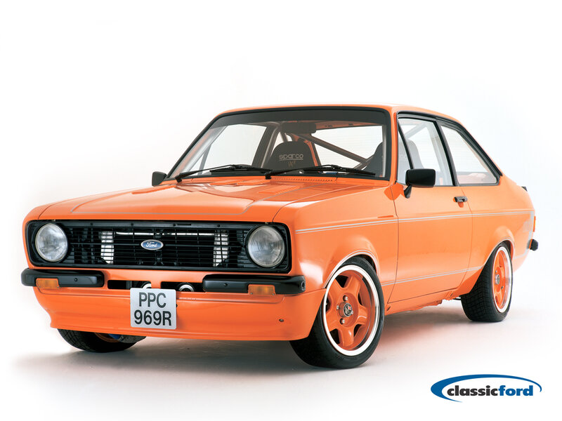 Orange Ford Escort