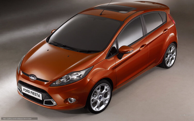 Orange Ford Fiesta Car — Dramatic