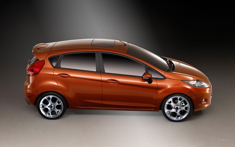 Orange Ford Fiesta hatchback