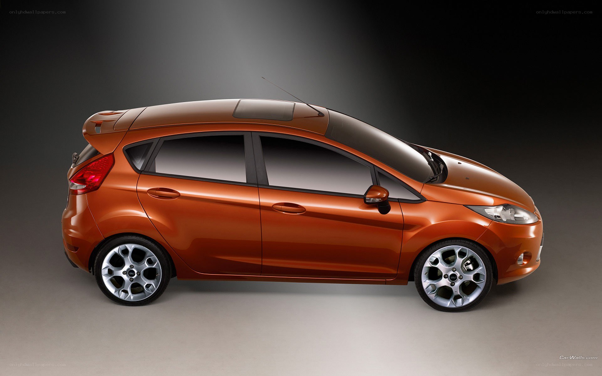 Orange Ford Fiesta hatchback