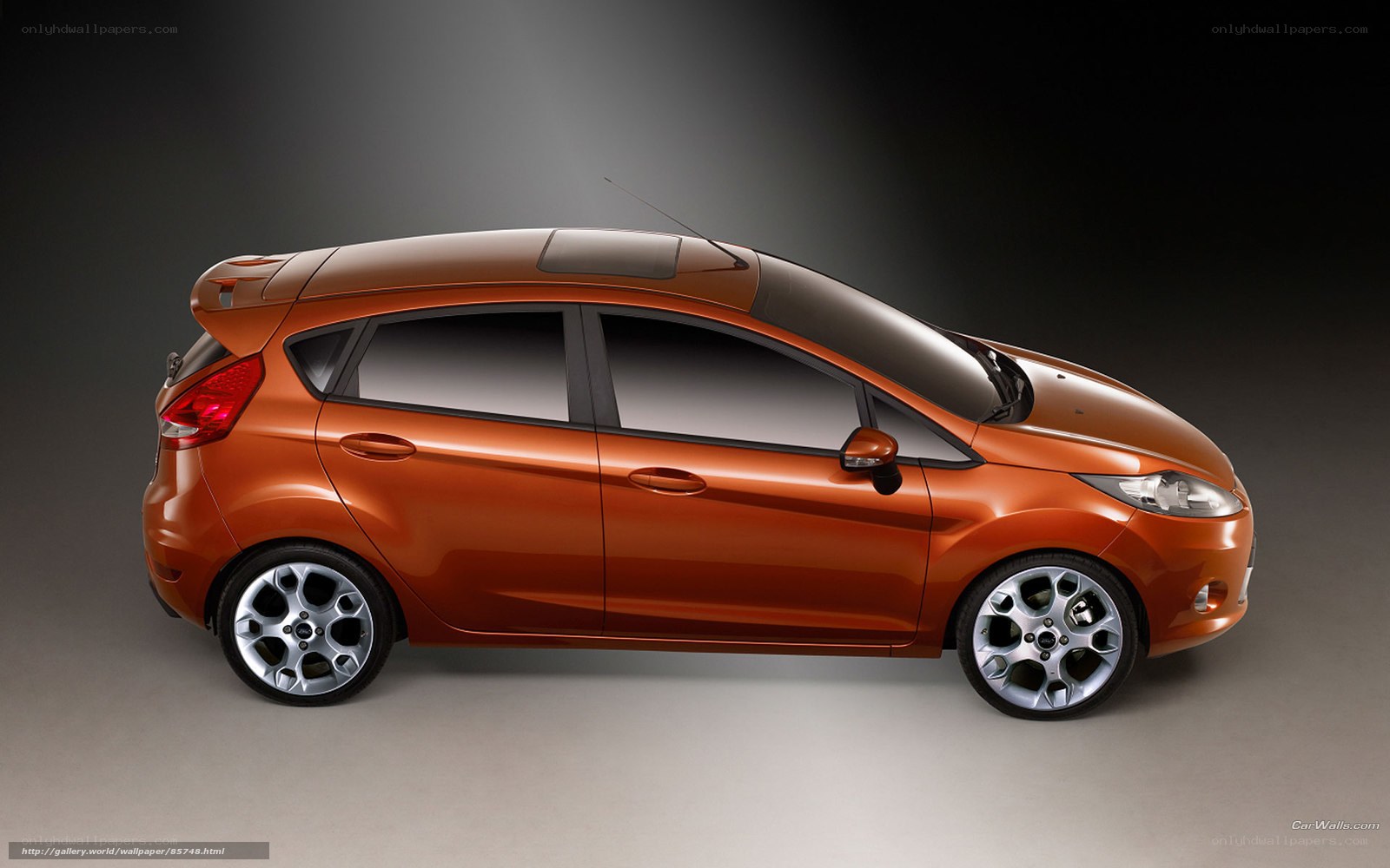 Orange Ford Fiesta hatchback