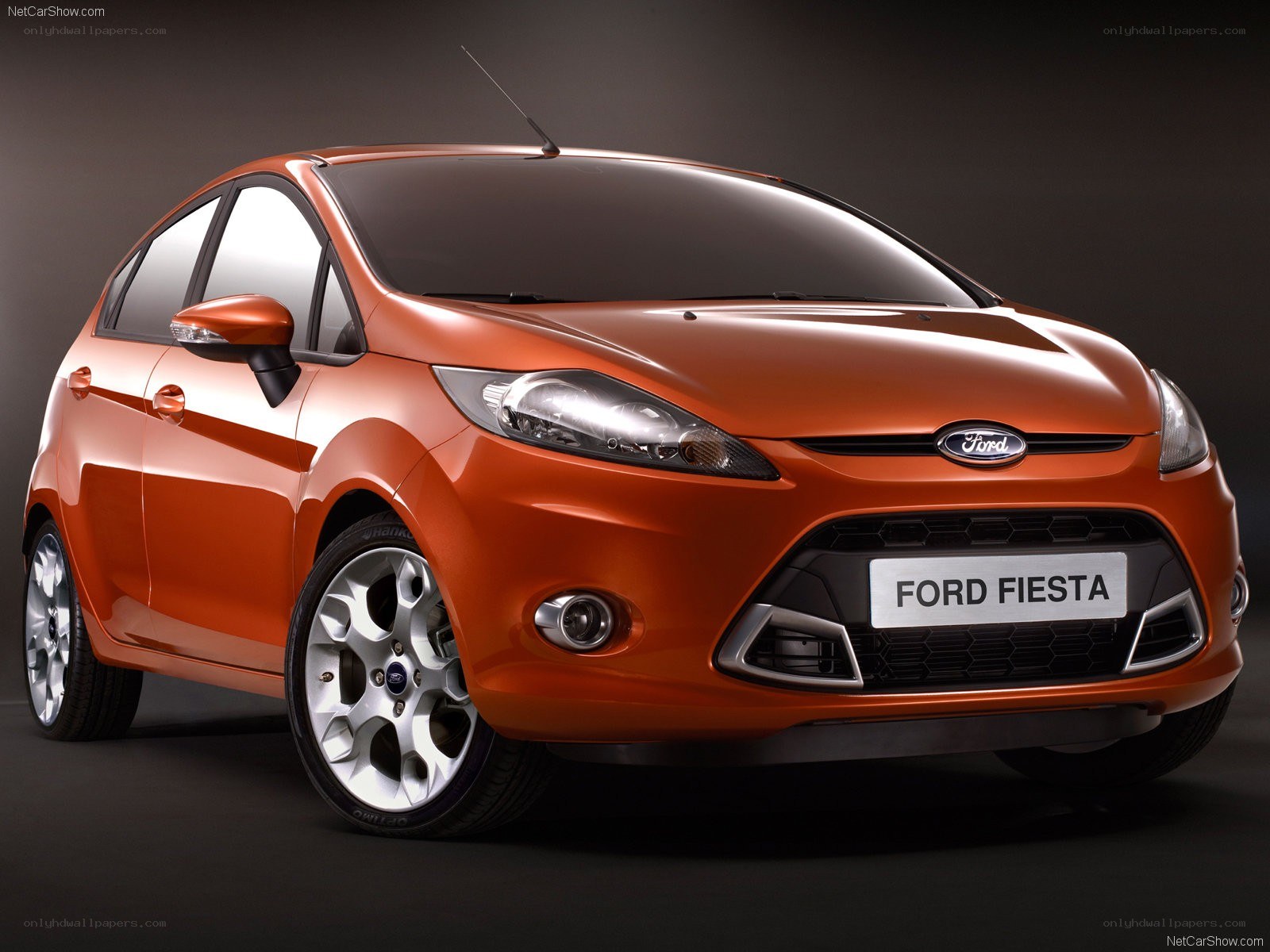 Orange Ford Fiesta hatchback