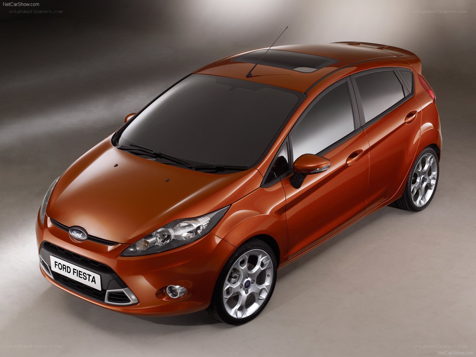 Orange Ford Fiesta hatchback