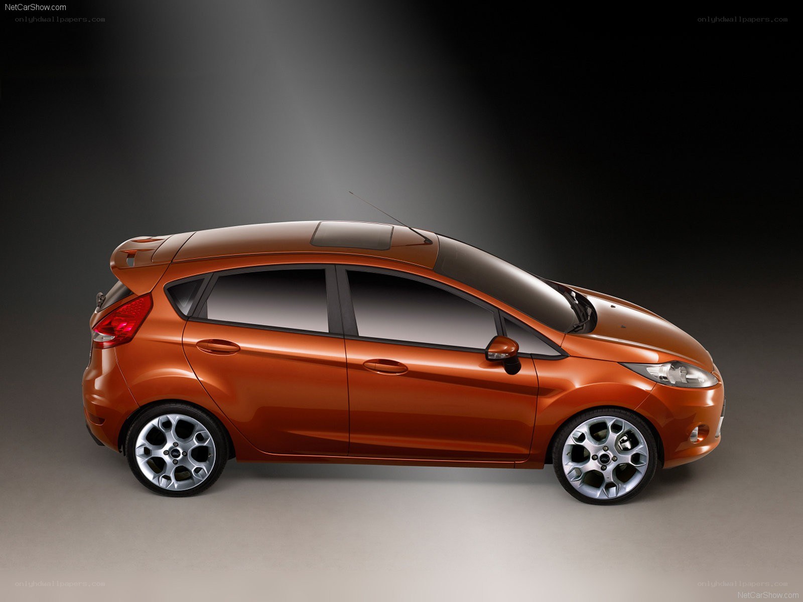 Orange Ford Fiesta hatchback