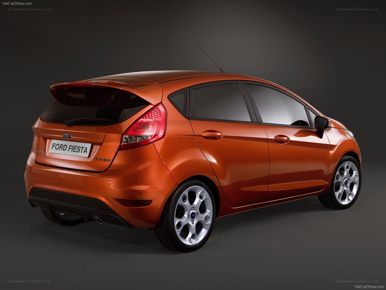 Orange Ford Fiesta hatchback