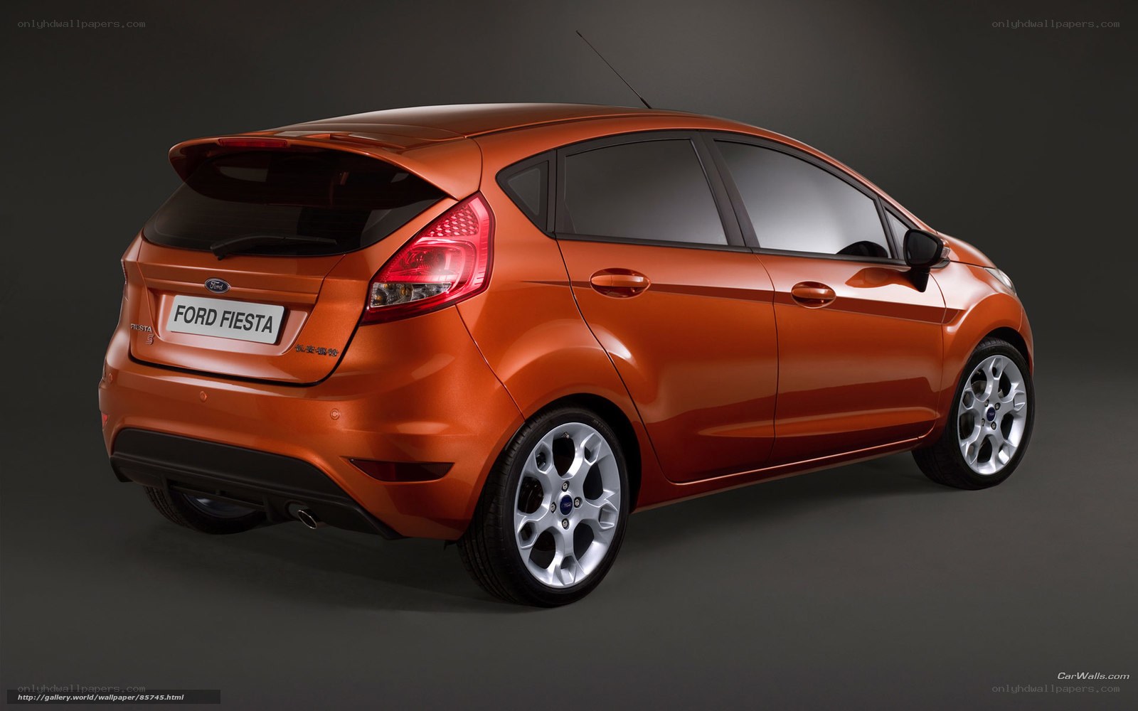 Orange Ford Fiesta hatchback