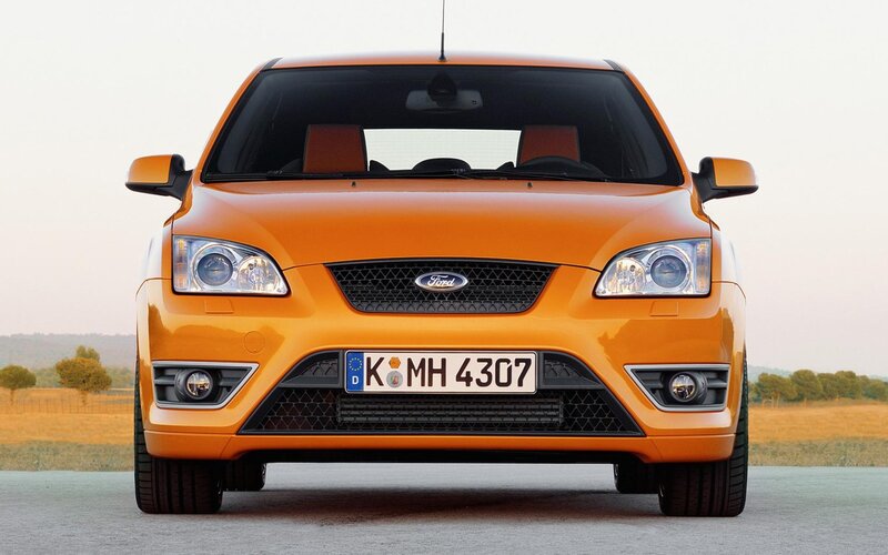 Orange Ford Focus Car — Calm, Sunset