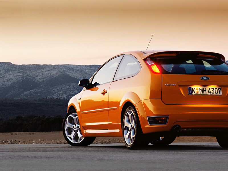 Orange Ford Focus Car — Dramatic