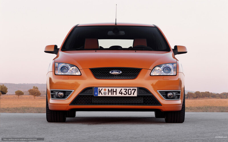 Orange Ford Focus car