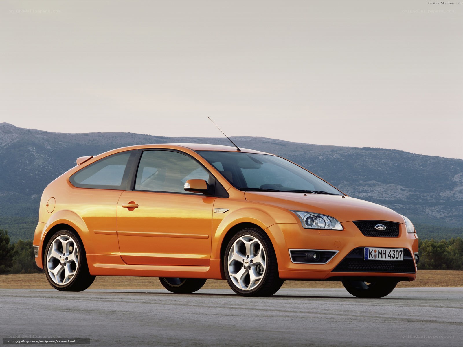 Orange Ford Focus hatchback