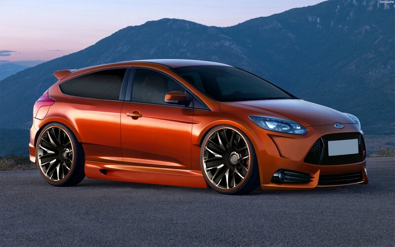 Orange Ford Focus hatchback