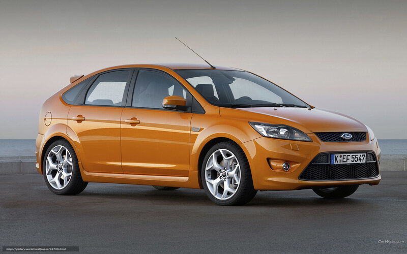 orange ford focus hatchback