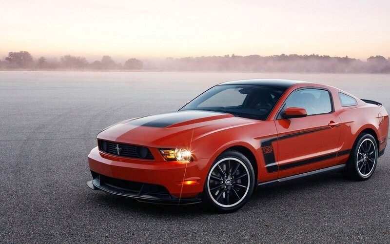 Orange Ford Mustang Boss 302