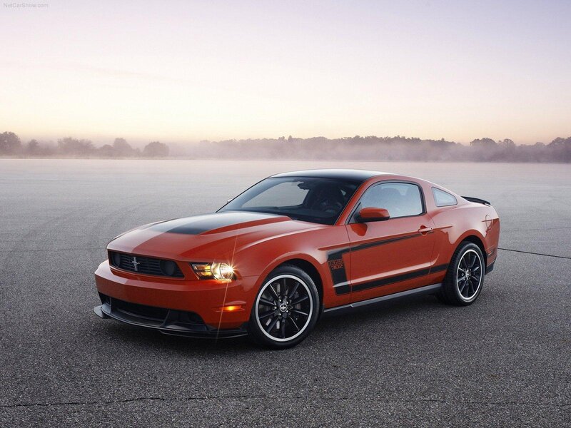 Orange Ford Mustang Boss 302