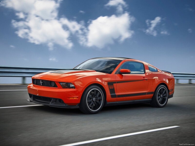 Orange Ford Mustang Boss 302