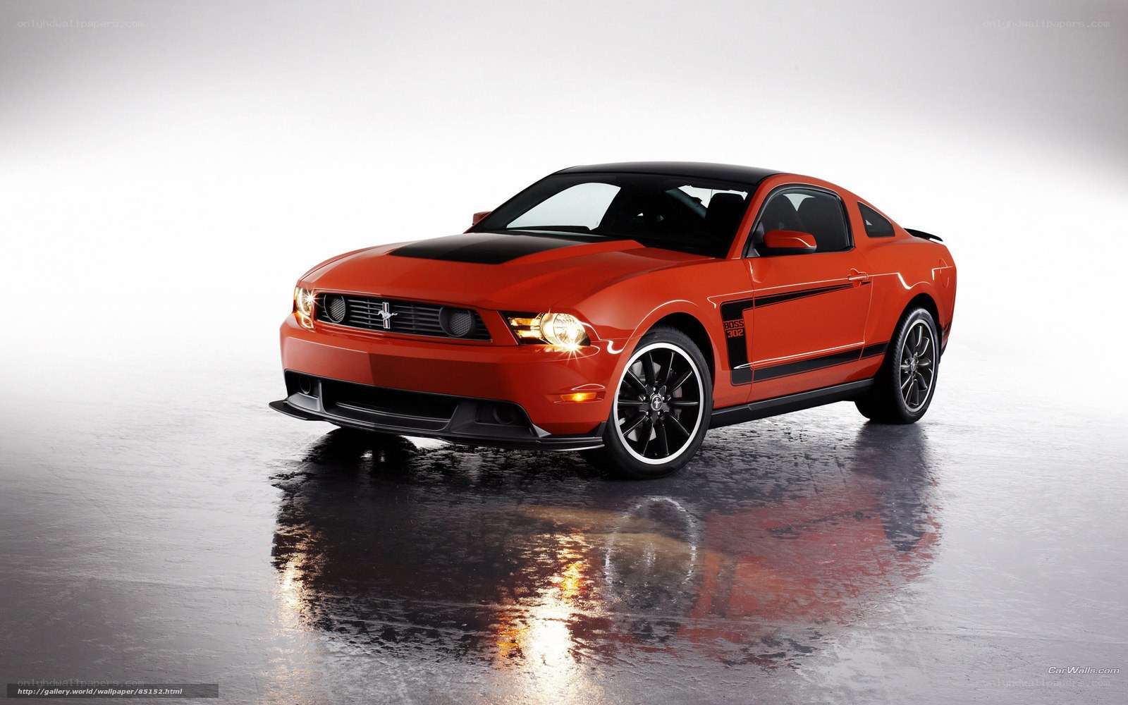 Orange Ford Mustang Boss 302