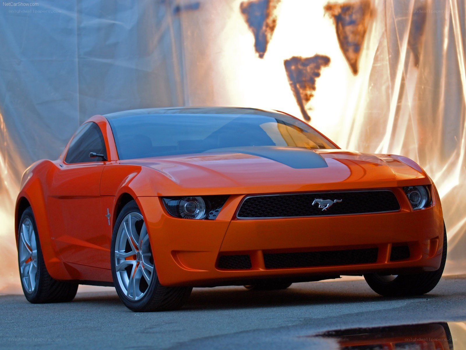 Orange Ford Mustang Concept