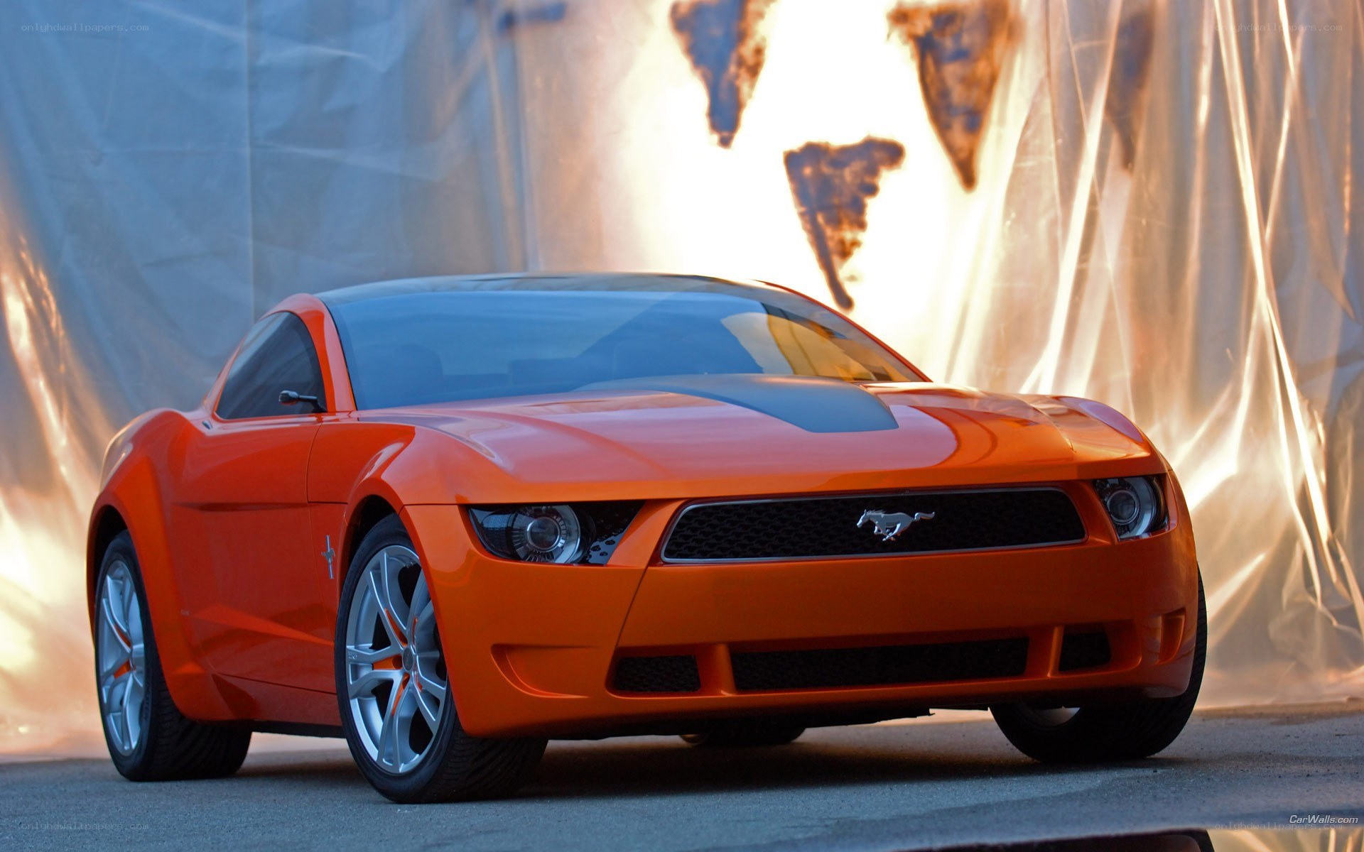 Orange Ford Mustang Concept