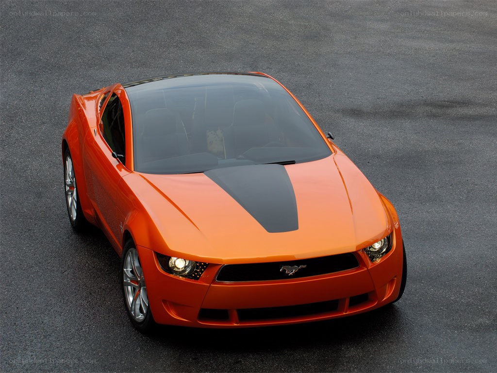 Orange Ford Mustang Concept