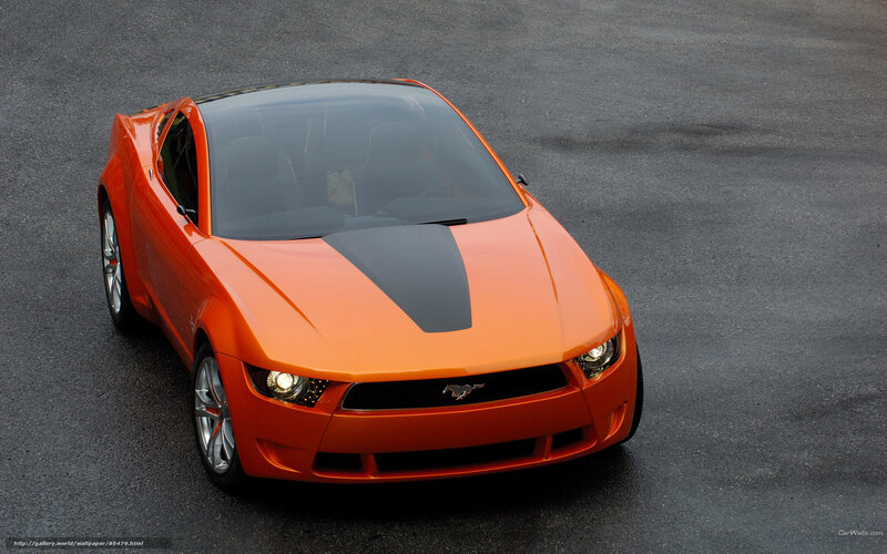 Orange Ford Mustang Concept