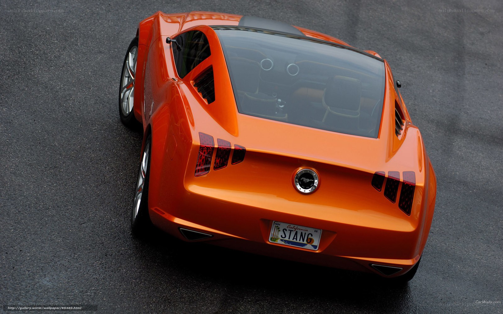 Orange Ford Mustang Concept