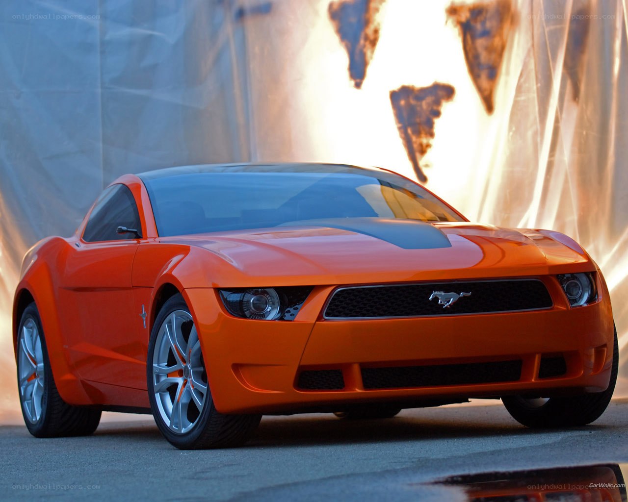 Orange Ford Mustang Concept