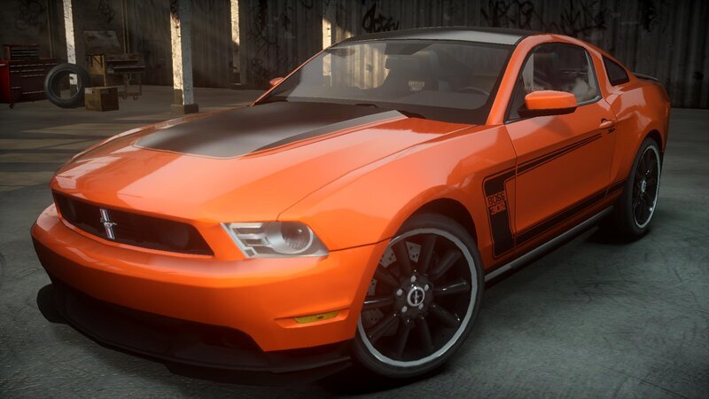 Orange Ford Mustang — Dramatic, 3d Render
