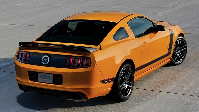 Orange Ford Mustang — Dramatic, Photograph, Car, Tire, Windshield
