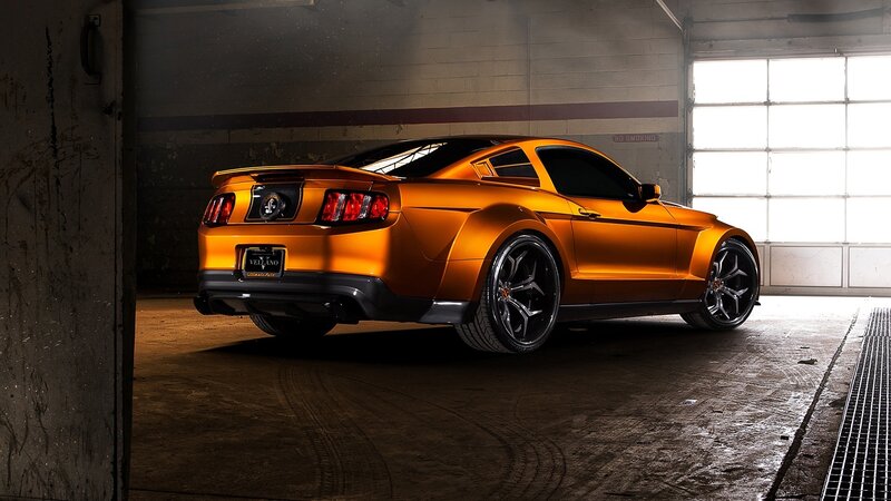 Orange Ford Mustang — Dramatic, Photograph
