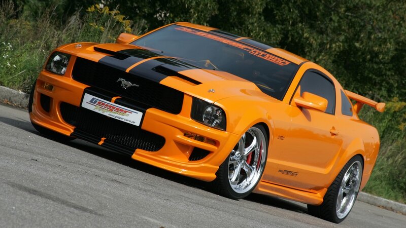 Orange Ford Mustang — Dynamic, Afternoon, Photograph