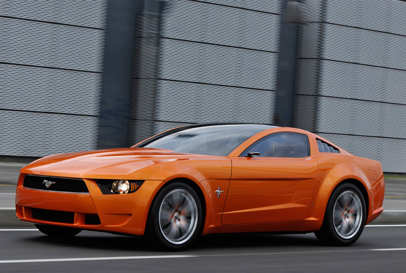 Orange Ford Mustang — Dynamic, Photograph, Car