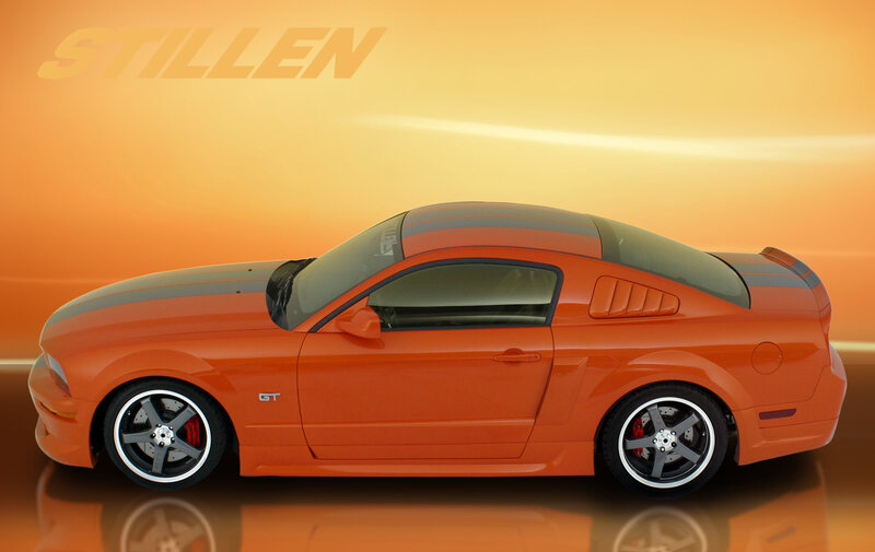 Orange Ford Mustang GT