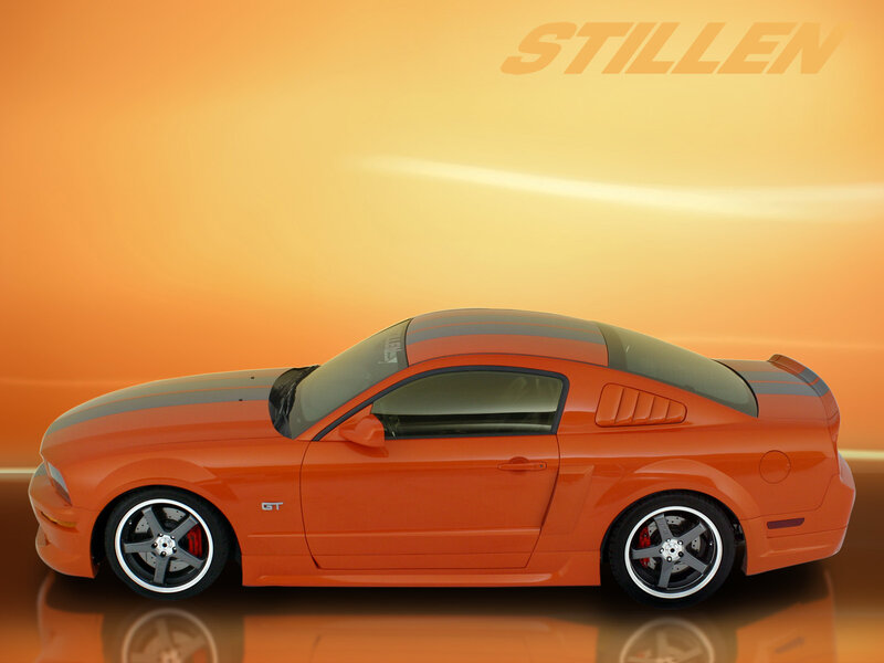 Orange Ford Mustang GT — Dramatic