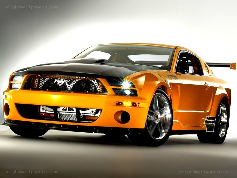Orange Ford Mustang GT-R