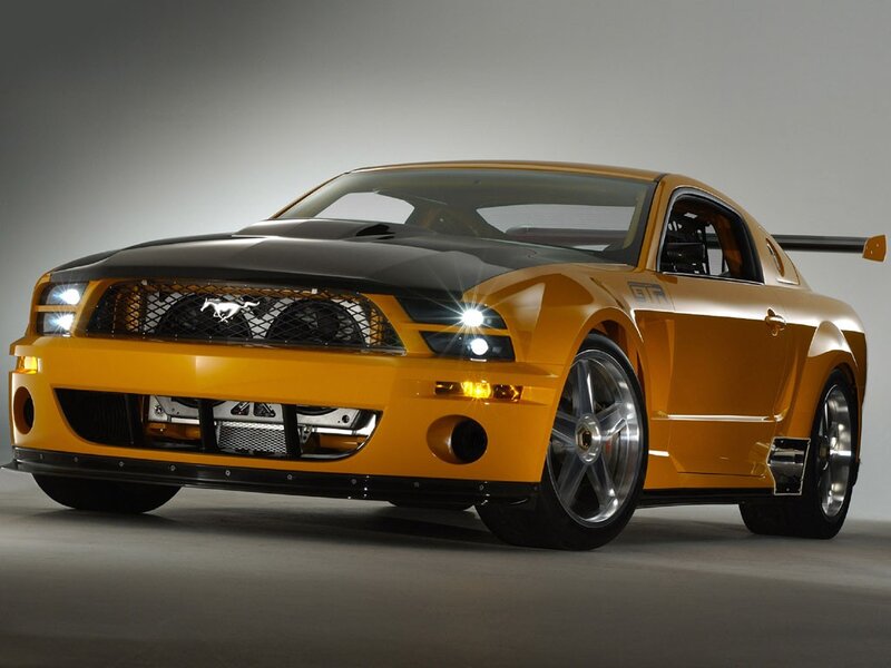 orange Ford Mustang GT-R