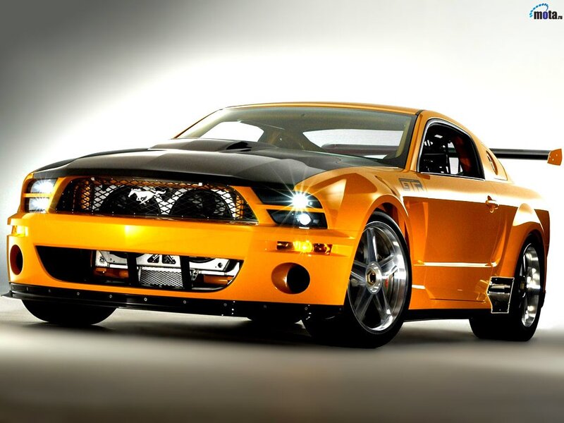 Orange Ford Mustang GT-R