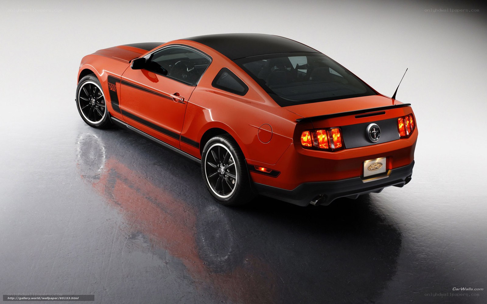 Orange Ford Mustang GT