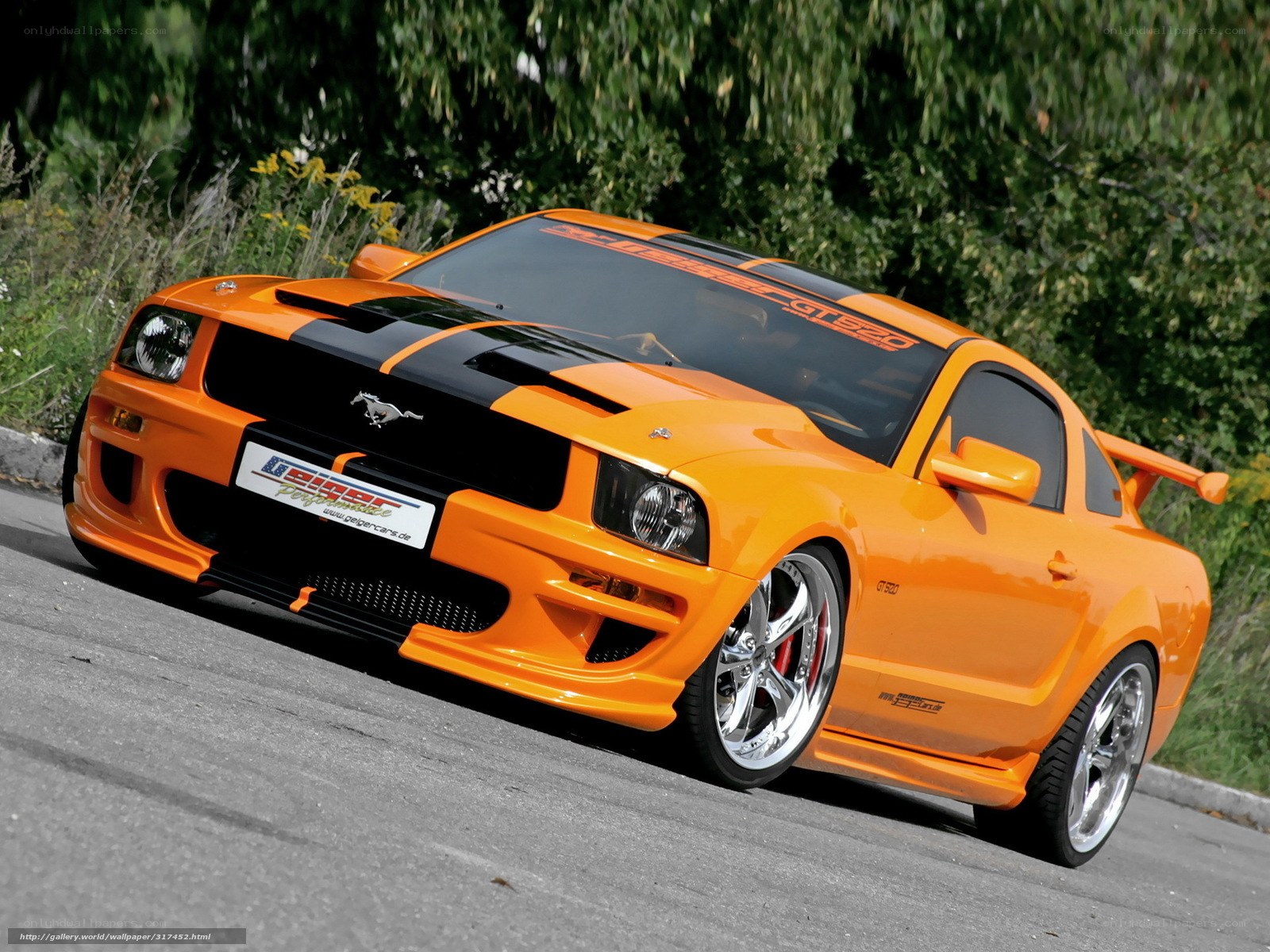orange ford mustang gt500