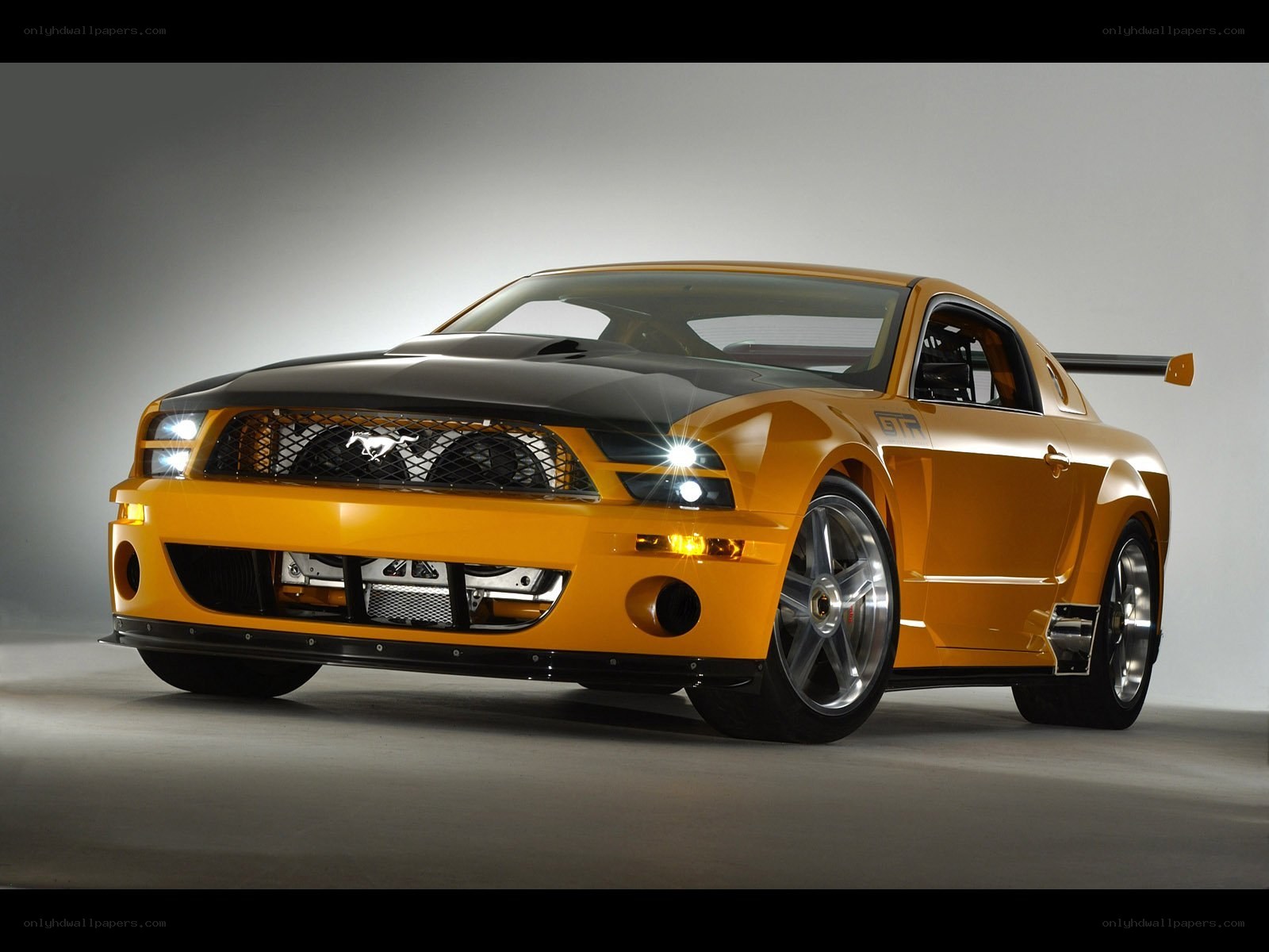 Orange Ford Mustang GTR