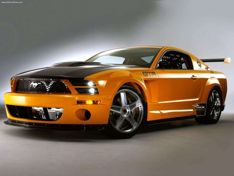 Orange Ford Mustang GTR