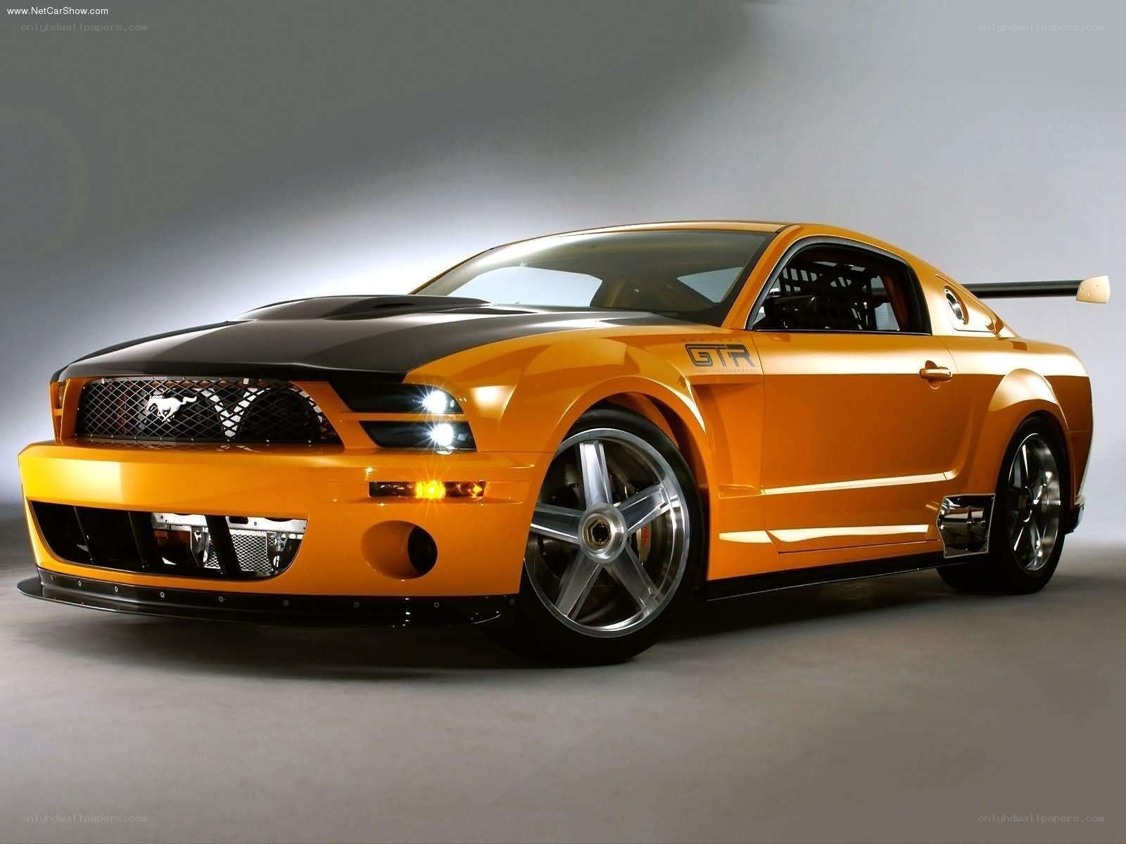 Orange Ford Mustang GTR