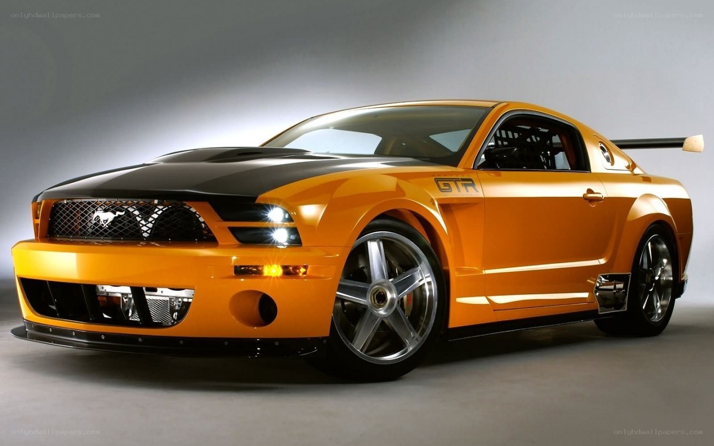 Orange Ford Mustang GTR